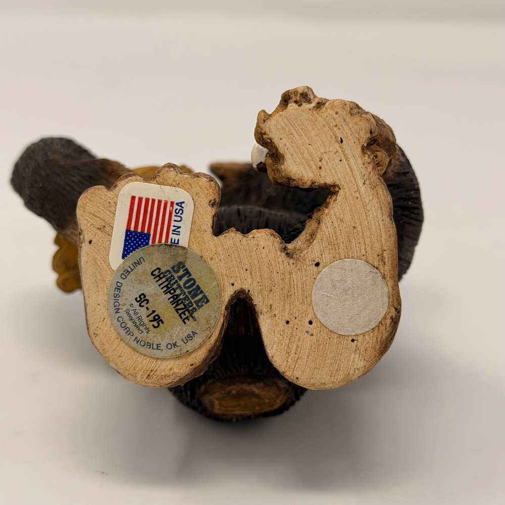 Vintage 1985 Stone Critters‎ Chimpanzee Figurine SC-195 United Design Corp USA - Picture 13 of 16